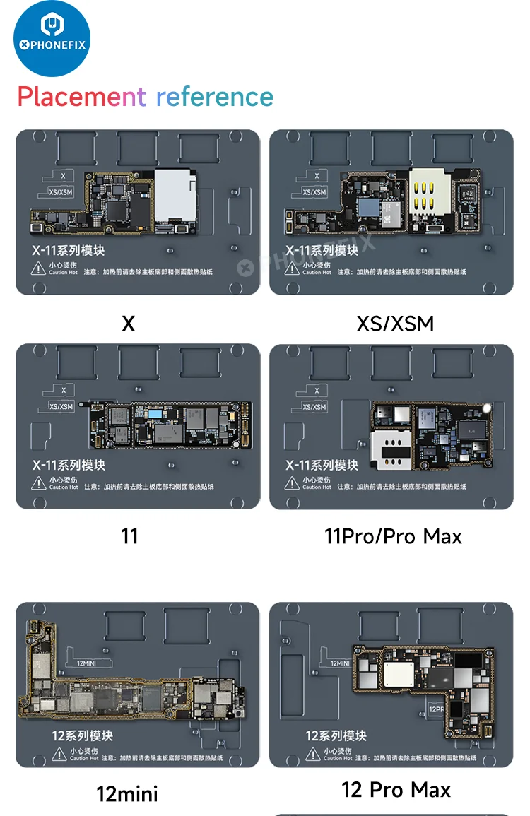 Xinzhizao-マザーボード、ブリキの植栽、加熱プレート、iPhone X-15、Huawei、Samsung、Xiaomi、Oppo、vivo、xzz、l2023用の加熱モジュール