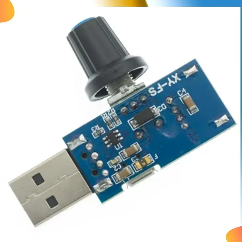 

B48A Регулятор громкости воздуха USB-регулятор вентилятора Контроллер скорости ветра Охлаждение Бесшумный многофункциональный модуль переключателя скорости вентилятора DC 5 В