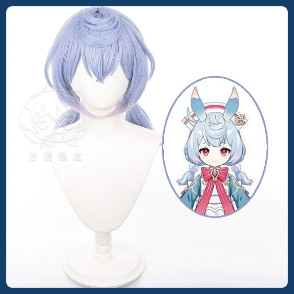 Mid-jade Wig Store Genshin Impact Sigewinne & Lynette 듀얼 코스프레 가발 애니메이션 게임 롤 플레잉 의상 할로윈 의상 소품 S