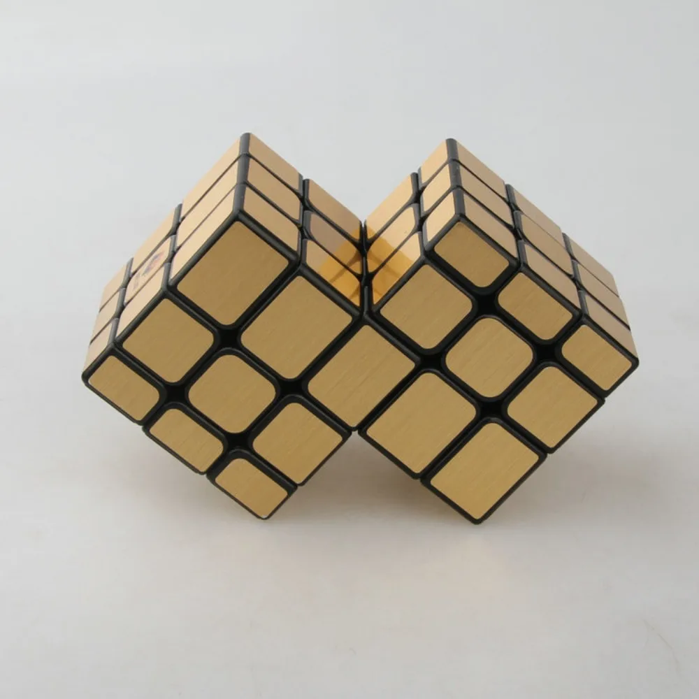 

Мудрость, сиамский куб 3x3, черный фон с золотыми наклейками, соединенные кубики 3x3 неравномерных помещений