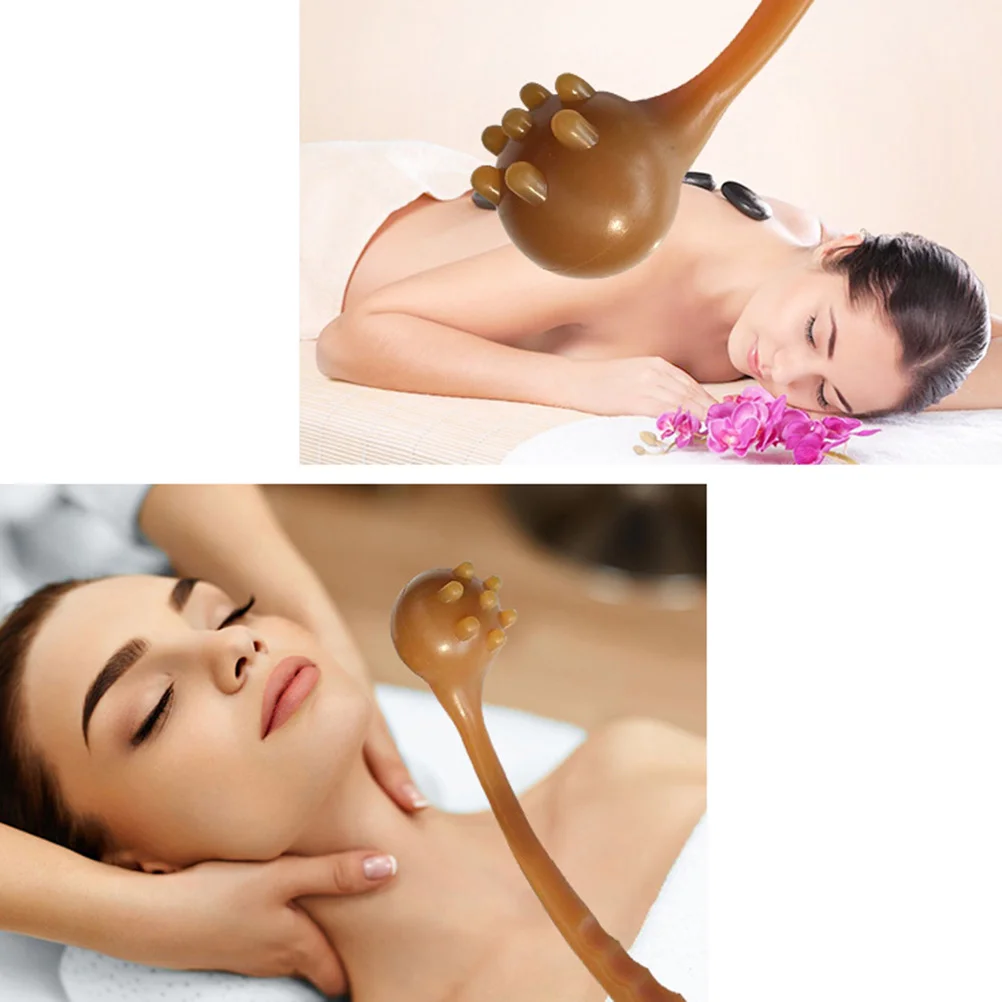 Rullo relax antistress per massaggio terapeutico con asta in silicone multifunzionale