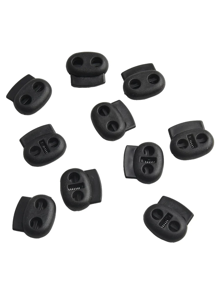 Botão cabo rolha alternar cordão com capuz 20mm cor preta cordão parar para cadarços mochila cabos