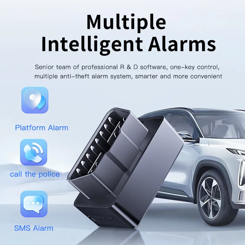 CD Mini OBD GPS Tracker 4G OBD II Plug Play Car GSM OBD2 Real Time Tracking Anti-Lost Device GPS Locator with Free APP