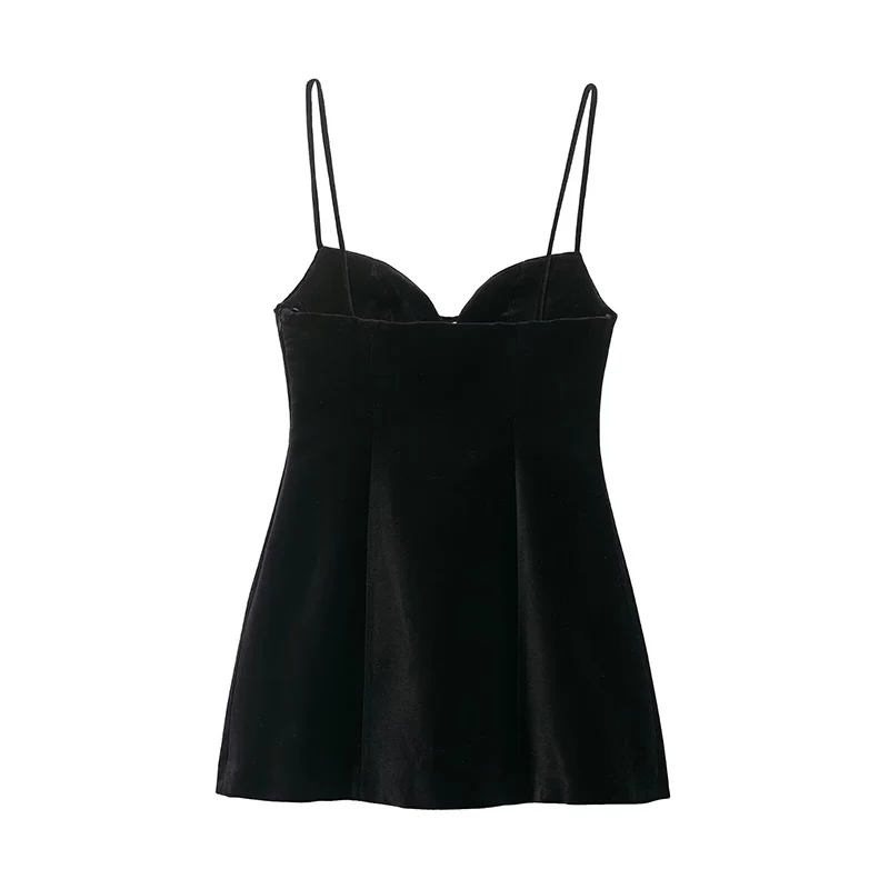 2025년 신상 가을 드레스 여성 패션 슬림 튜브탑 미니 우아한 여성 캐미솔 드레스 가을 시크 스트리트 청소년 휴가 드레스