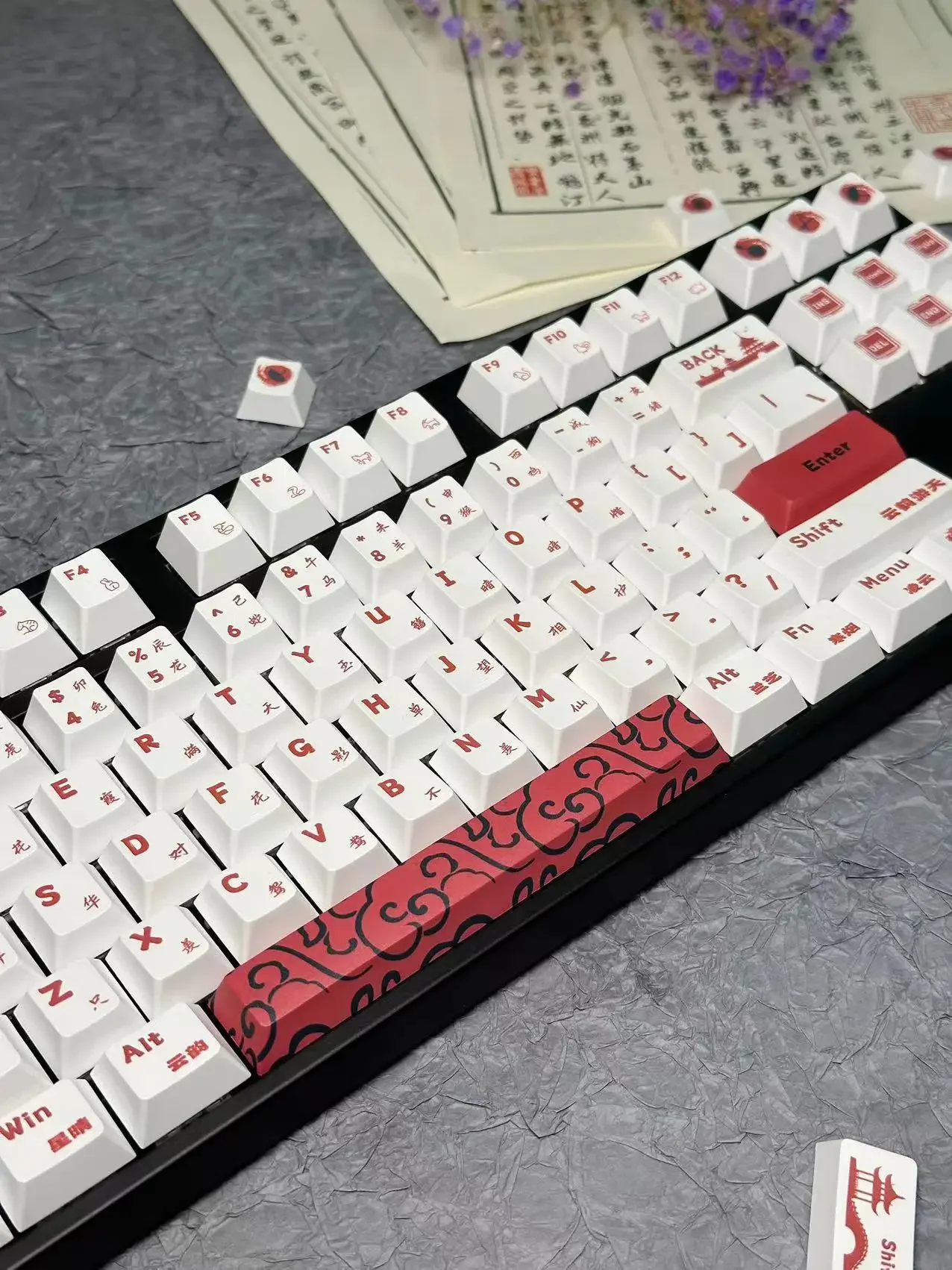 Original factory height small full set, sublimation process PBT material keycap