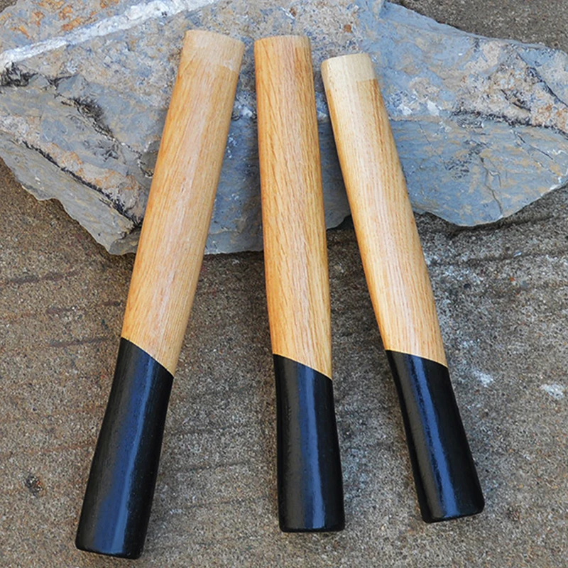 Iron Square Hammer Wooden Handle Hickory Hatchet Handle Curved Axes Replacement Hammer Wooden For Steel Nail Claw