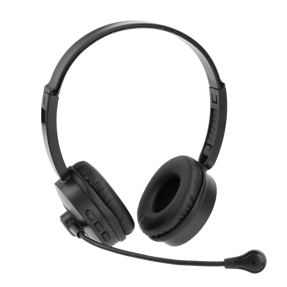 Wireless Truck Driver Headphones Bluetooth 5.0 Headset Hands-Free Call Headset with Mic Noise Cancelling for Call Center Office