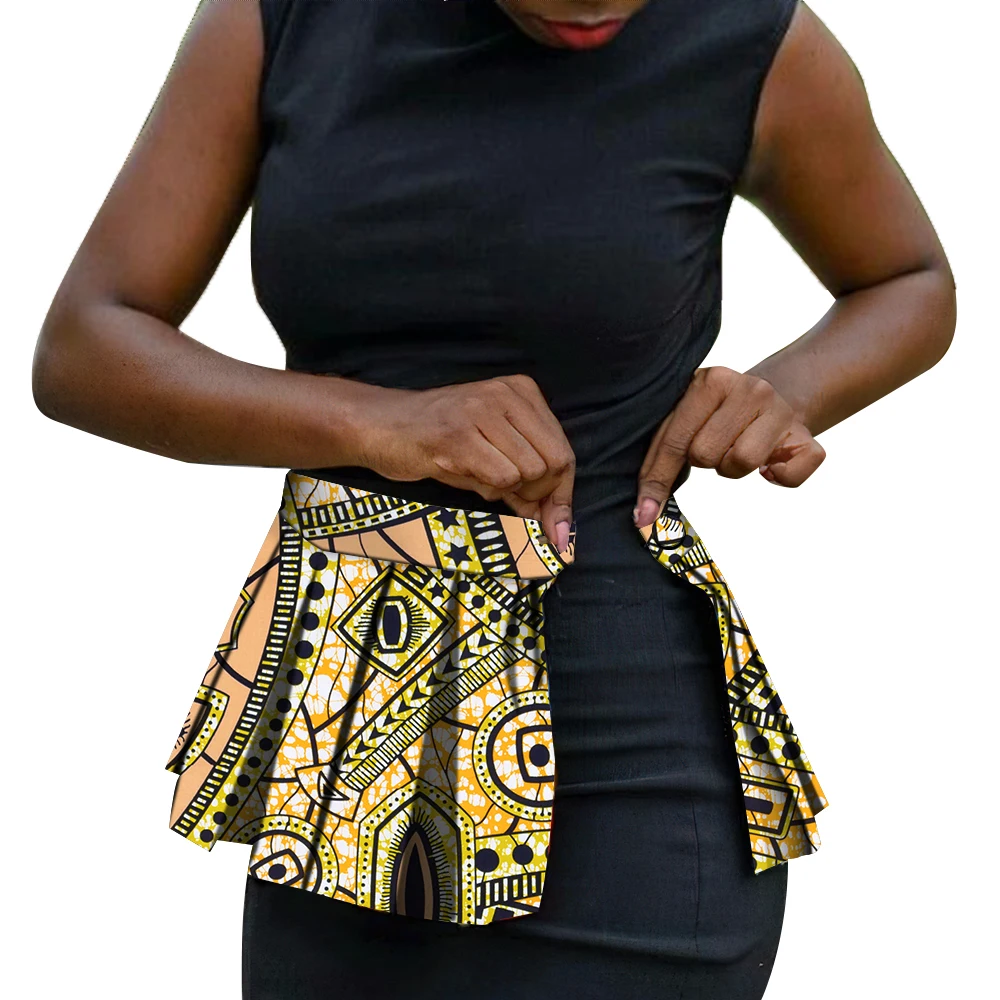 Cinturón de corsé de cintura con estampado africano para mujer, regalo hecho a mano, falda de cintura con superposición estampada y corbata, joyería Ankara para mujer wyb777