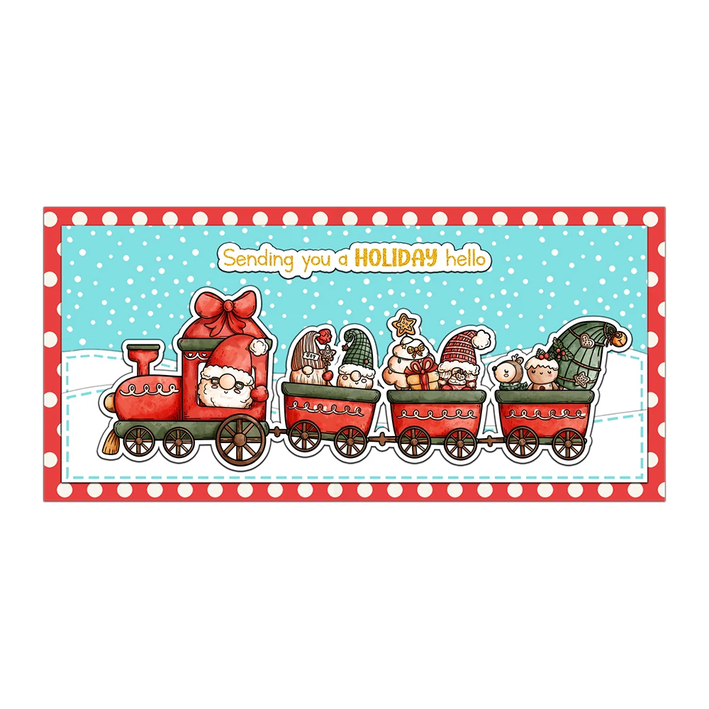 Mangocraft boże narodzenie Santa Claus Truck czyste znaczki do scrapbookingu dostarcza pieczęć silikonowa do albumów tworzenie kartek wystrój