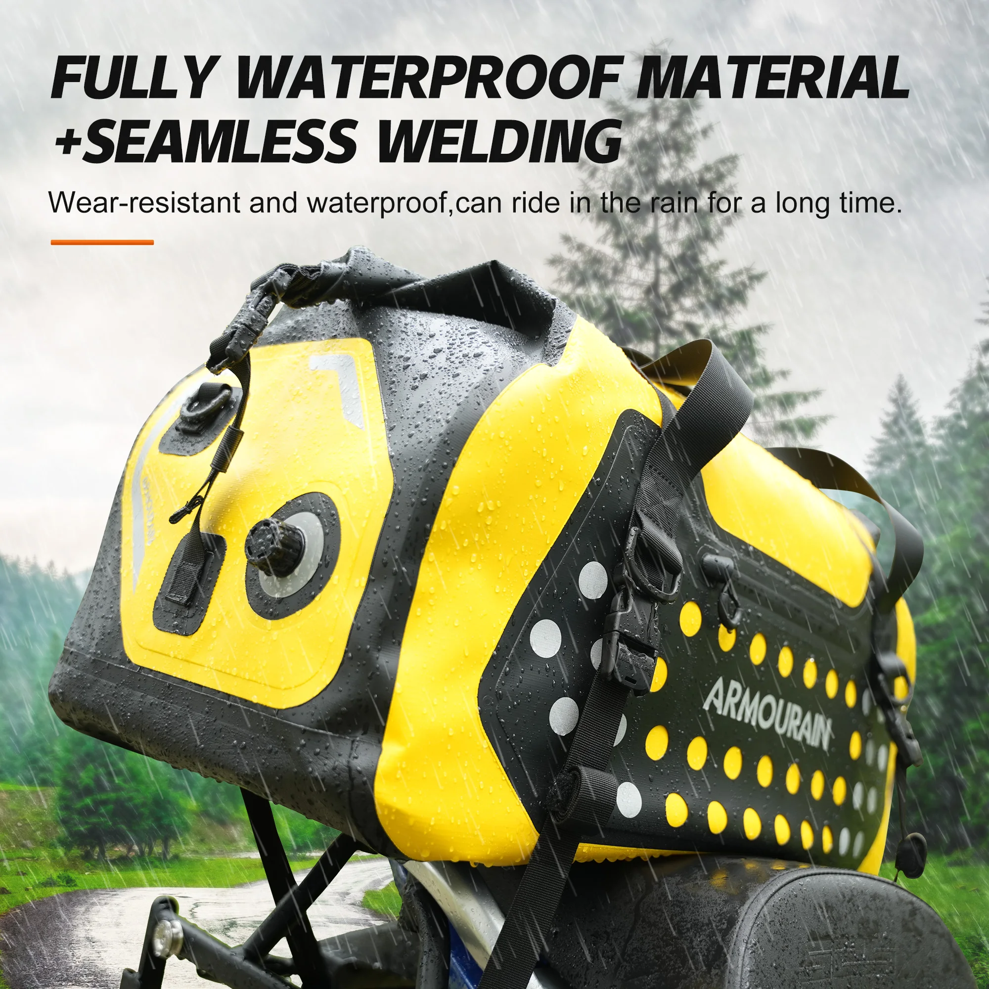 

Motorcycle Dry Bag 75L Large Waterproof Duffel Bag Foldable duffel Trunk Seat Bag For Travel,Boating,Motorbike,Kayaking