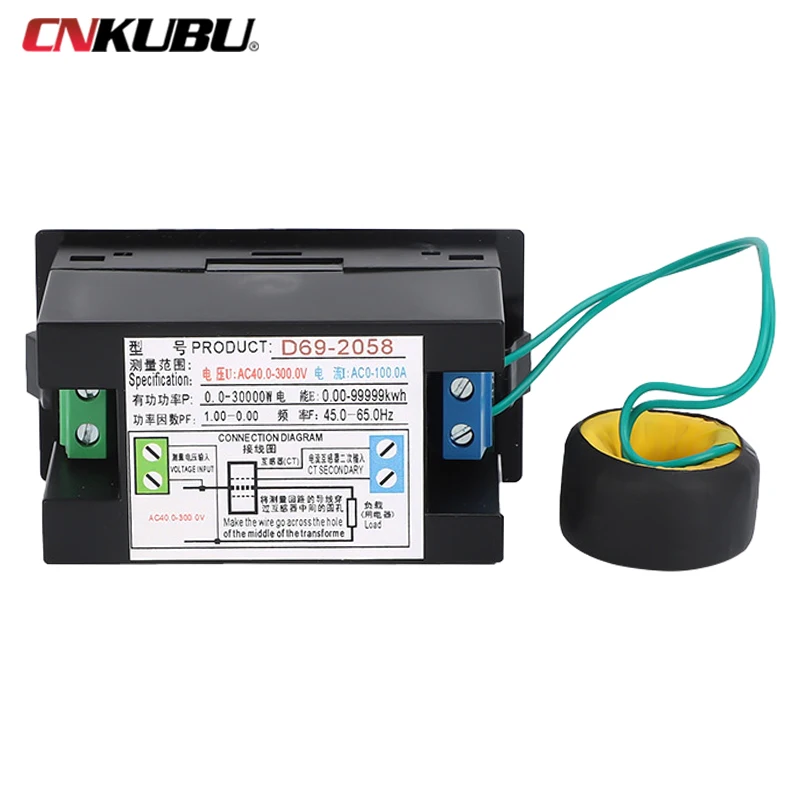 Imagem -02 - Household Energy Meter com Lcd Six-display Testador de Energia Inteligente Tensão Digital e Atual de Alta Precisão D692058