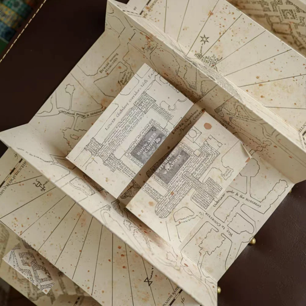 Genuine Hogwarts Marauder'S Map Harry Potter Merchandise High Definition Complete Treasure Map Stage Performance Prop Girls Gift - view 2