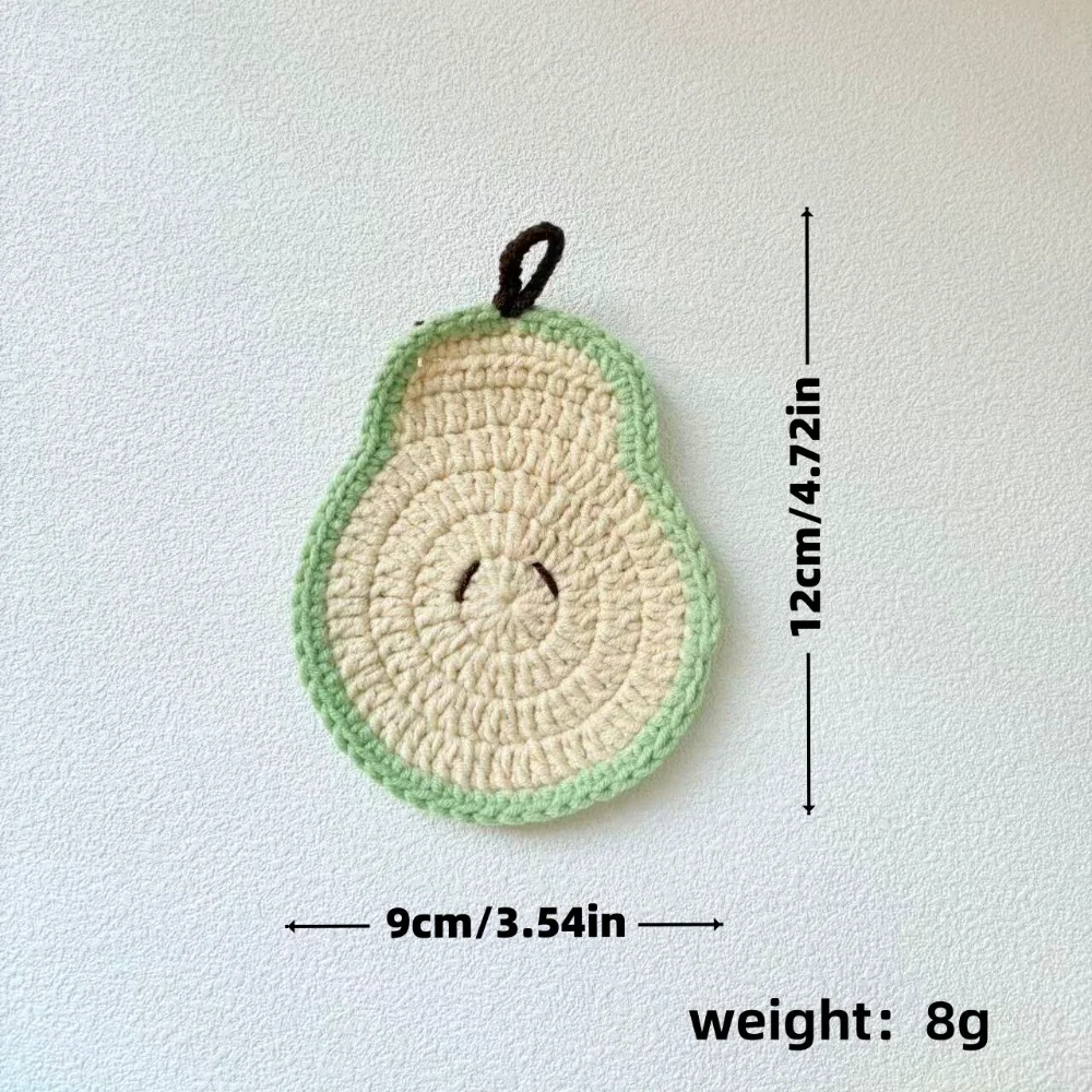 Yarn Crochet Fruit Coasters Handmade Crochet Fruit Shaped Knitted Cup Mats Soft Lightweight Heat Insulating