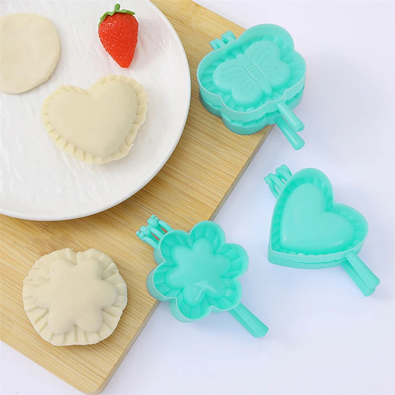 Molde plástico Dumpling para Dumpling Making, Flower Shaped, Heart-Shaped, DIY Kitchen Tool, 1 PC