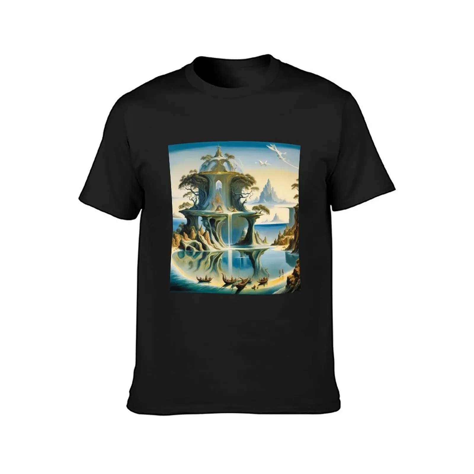 Spiritual Abstract Surrealistic Landscape Art T-Shirt cute clothes blacks summer clothes men t shirt