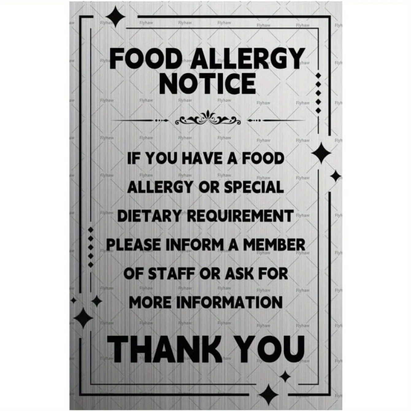 1 Food Truck Accessory Iron Sign, for Food Allergy Safety Reminders, Metal Iron Sign. If You Have Food Allergies Or Special Diet