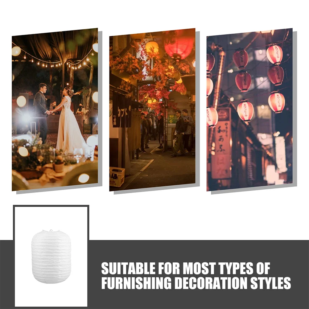 

1pcs Paper Lantern Lamp Shade Foldable White Pendant Hanging Light Cover For Ceiling Chandelier Farmhouse Party Decoration