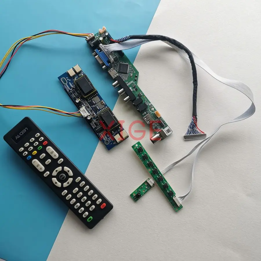 

LCD Monitor Screen Drive Controller Board Fit CLAA216WA01 M185B1-L01 1366x768 USB+AV+VGA+HDMI 1366*768 30Pin LVDS 4-CCFL Kit DIY