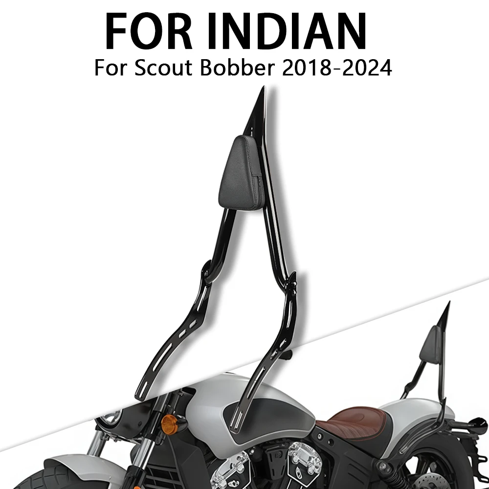 

For Indian Scout Bobber 2018- 2020 2021 2022 2023 2024 Motorcycle Sissy Bar Backrest Integrate Detachables Passenger Accessories