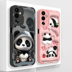 Case For Tecno Pova 4 Pro Phone Cover Cute Panda Camera Protection Carcasa For Tecno Pova4 Pro Soft Liquid Silicone Back Covers