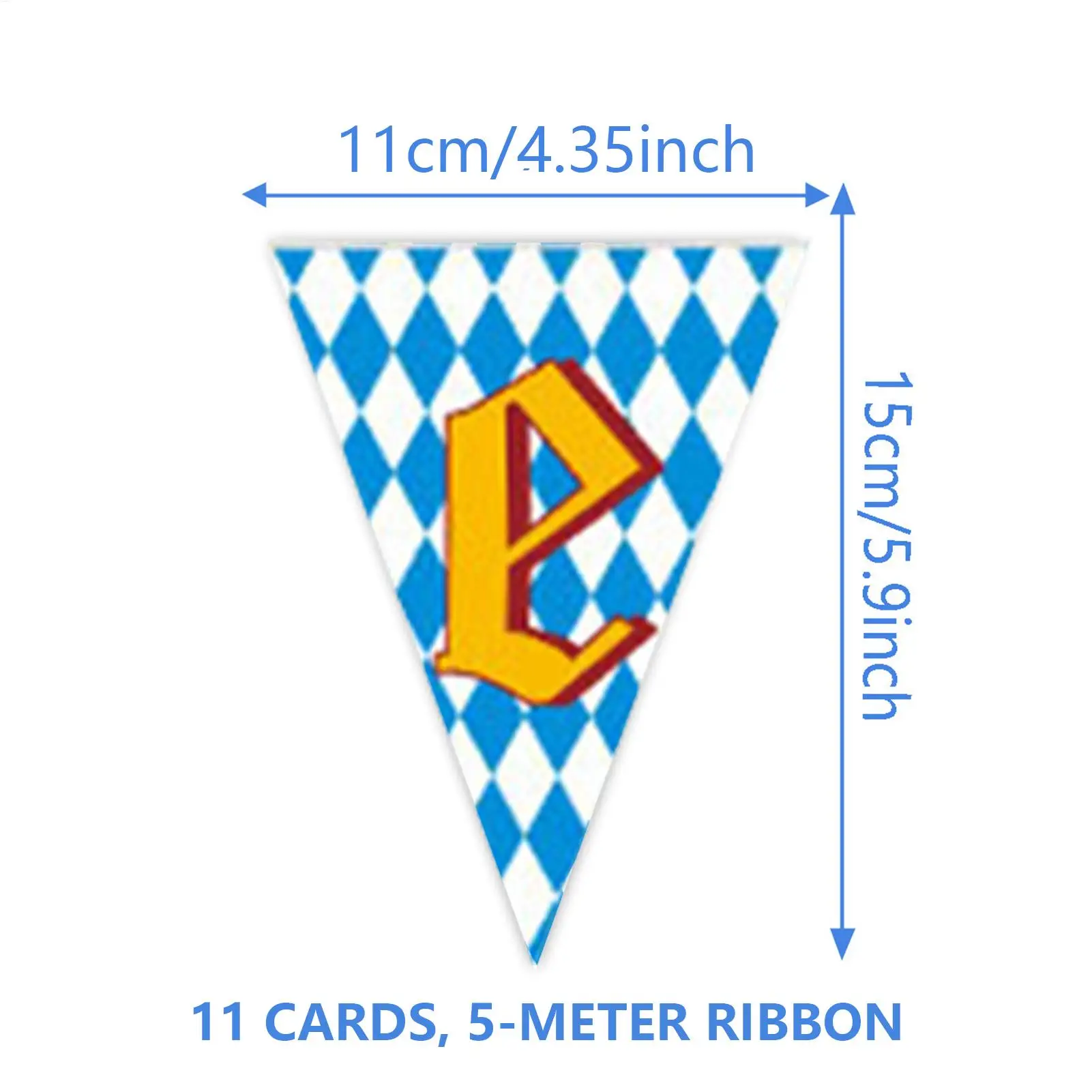 5m Oktoberfest Beer Festival Banner German Themed Pennant Bunting, Indoor Outdoor Party Decoration, Beer Celebration Photo Prop