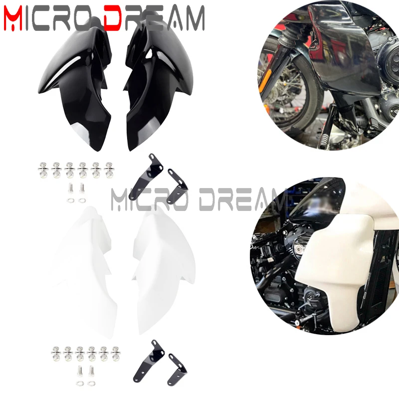 

Motorcycle Black White Lower Vented Leg Fairing Kit For Harley Softail M8 2018-2023 Street Bob Low Rider Fat Bob Standard FXST