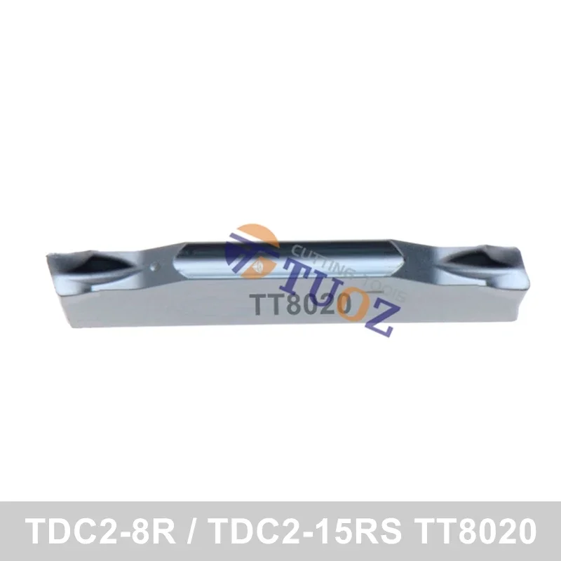 100% Original TDC2-8R TDC2-15RS TT8020 TDC2 Carbide Grooving Inserts TDC 2-8R 2-15R 2MM Slotted Blade Lathe Cutter Tool