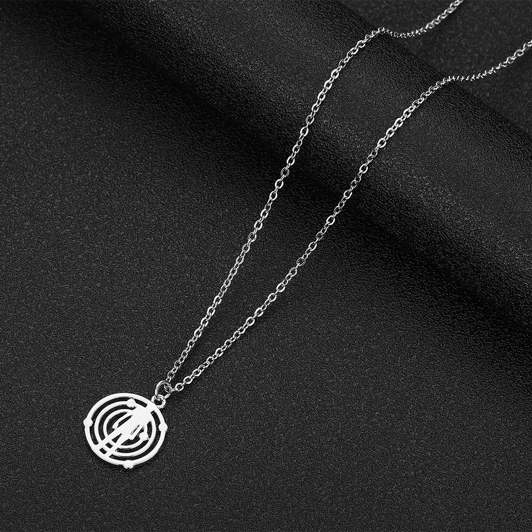 Cxwind Collar con colgante de acero inoxidable para niño Cudi Man en la luna, regalo del día de la madre para la madre, regalo del día de San Valentín para objeto