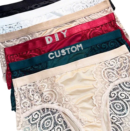 

Трусики-стринги с именем на заказ, кружевные, с серебряными кристаллами, индивидуальный дизайн, женское нижнее белье, персонализированный подарок