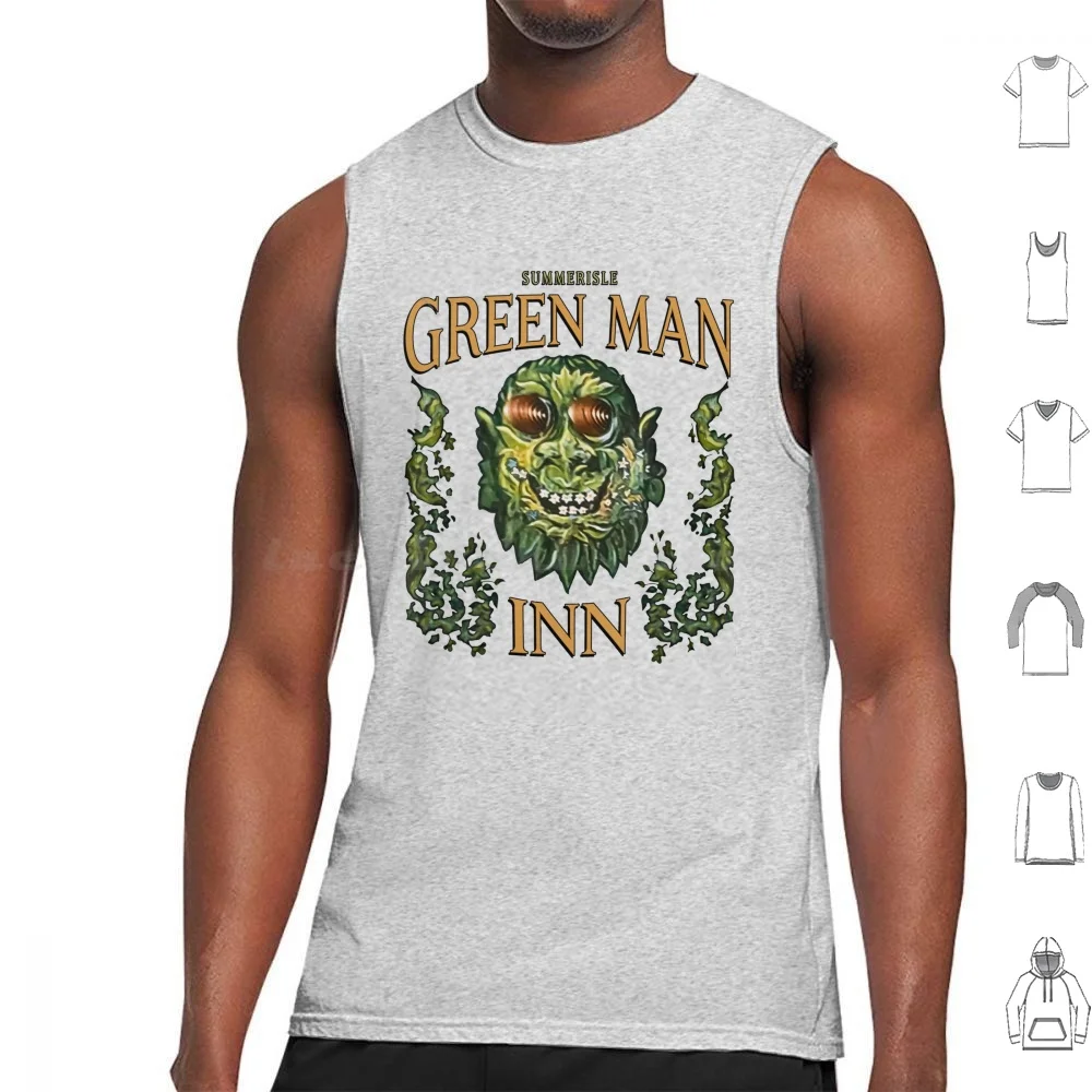 The Green Man Inn-The Wicker Man Tank Tops Vest Sleeveless The Wicker Man Summerisle The Green Man Inn Pub Green Man Wicker