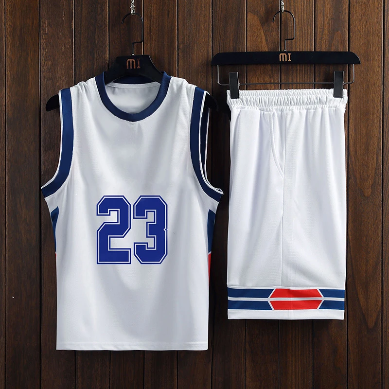 New Basketball Jersey Set Fan Club Training Uniform Mesh Material Basketball Uniform Quick Drying Breathable Soft Vest ShortsSet