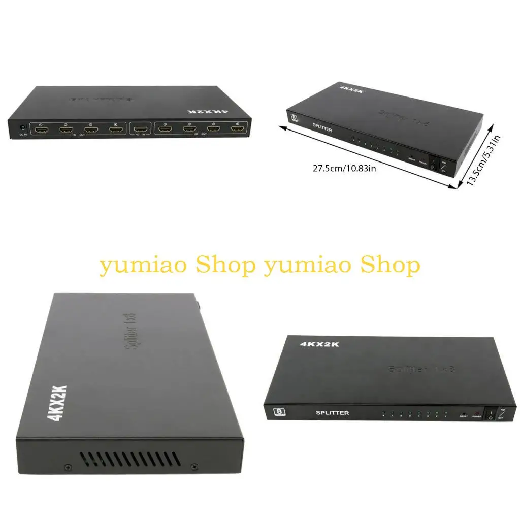 

587B HighDefinition 1080p 1x8 Video Splitter Converters HDMI2.0 Distribution Amplifiers for Conference and Exhibition