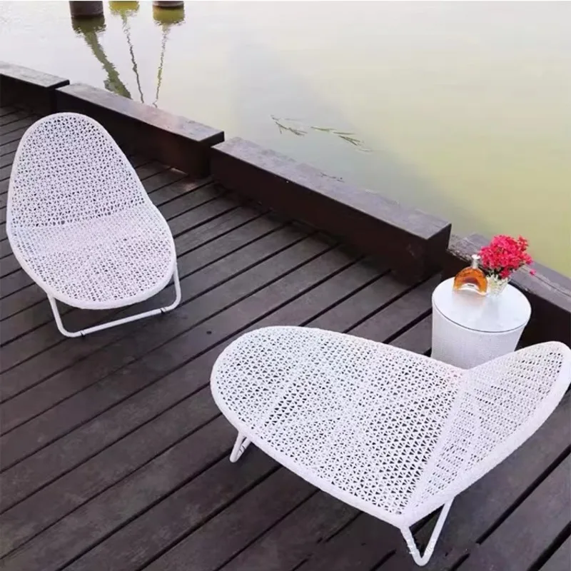 Factory Direct Modern Aluminum Outdoor Chaise  with Cushion-UV Resistant Eco-Friendly for Courtyard Villa & Hotel Use