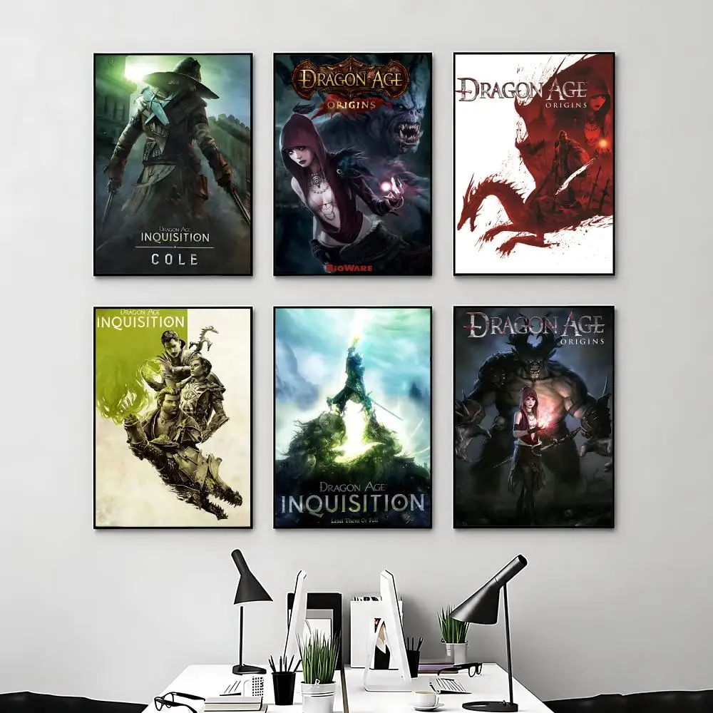 Game Dragon Age Origins Poster Posters Anime Room Decor Decoration Movie Backpack Wall Interior Music Wall Art