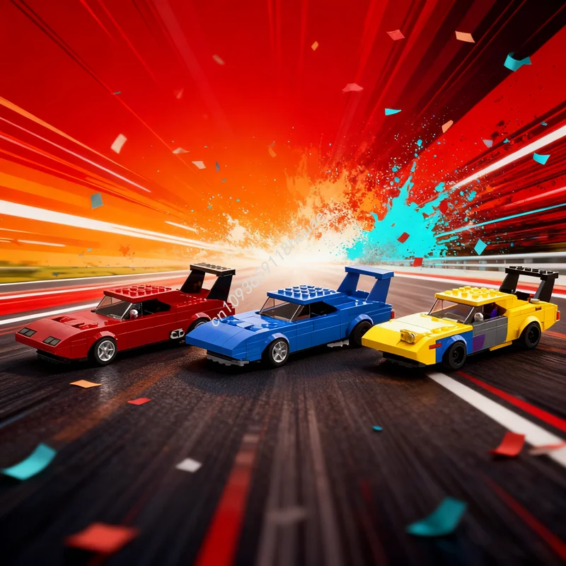 

835pcs MOC Dodge Charger Daytona Plymouth City Model Building Blocks Toys Assemble DIY Christmas Gift Creative Education Brick