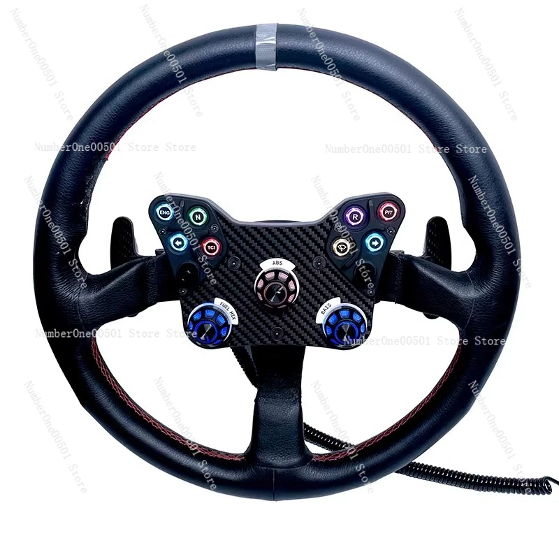 Simulated racing car pull steering wheel center control box paddle shift