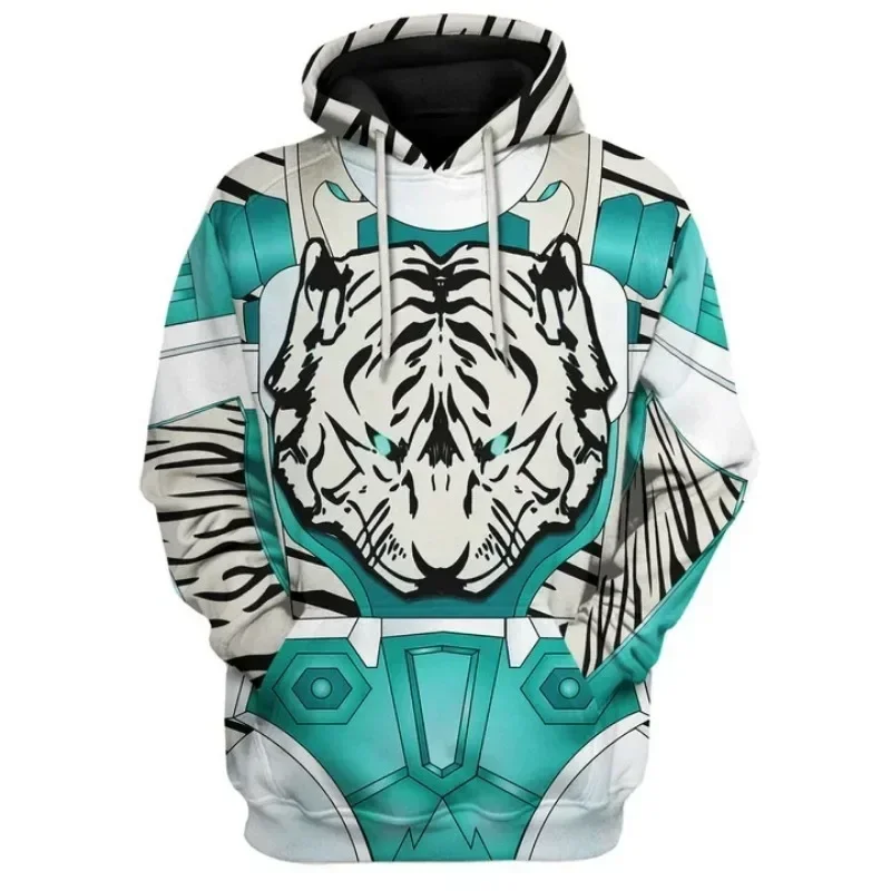 Die neue Herbst-/Winterkollektion 2026 der Marke Bandai umfasst ein stilvolles Kapuzen-Sweatshirt für Herren, das von Transformers inspiriert ist. – Detail 14