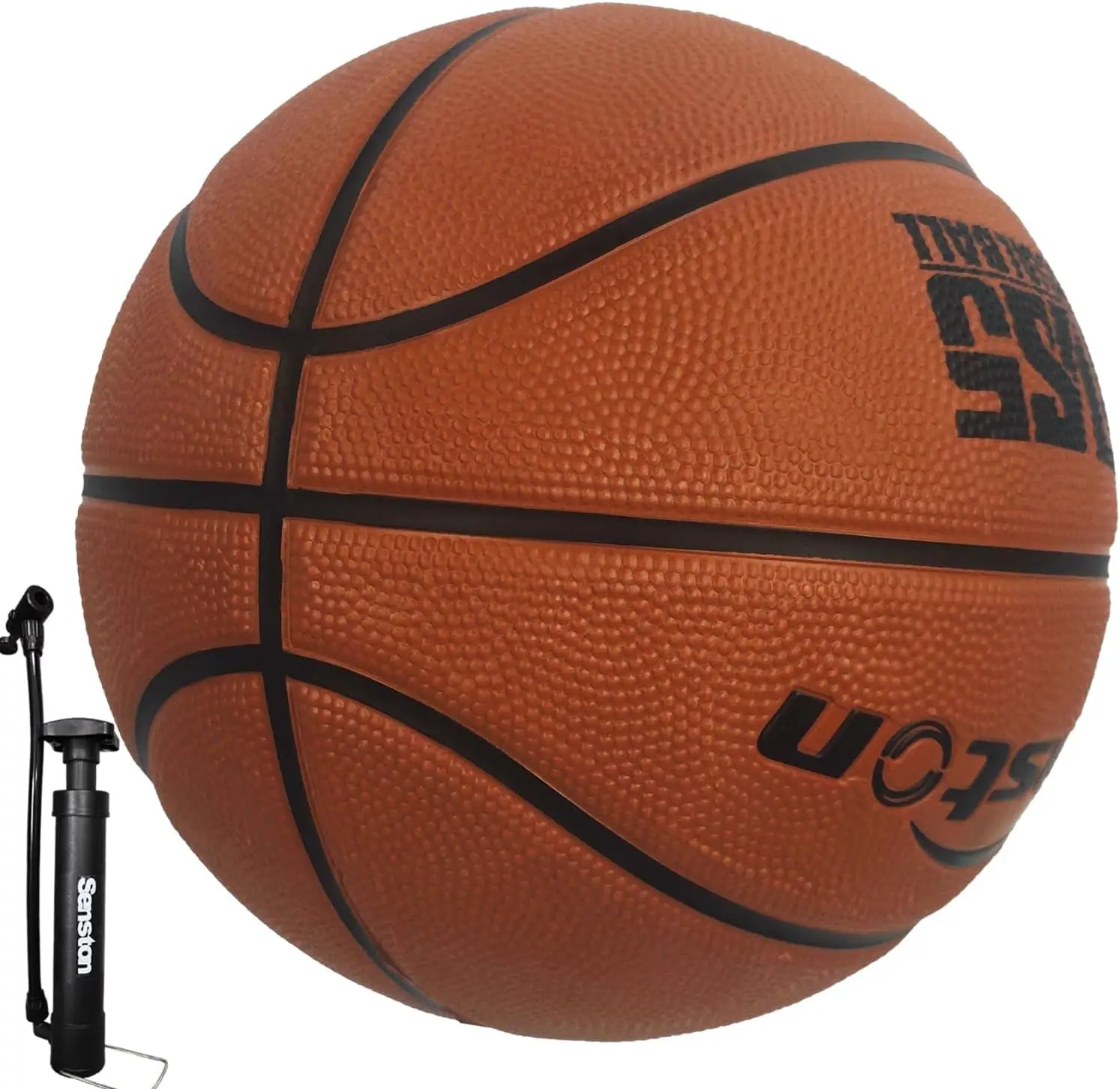 29.5'' Outdoor Basketball Premium Elasticity Grip Rubber with Pump Durable Size 7