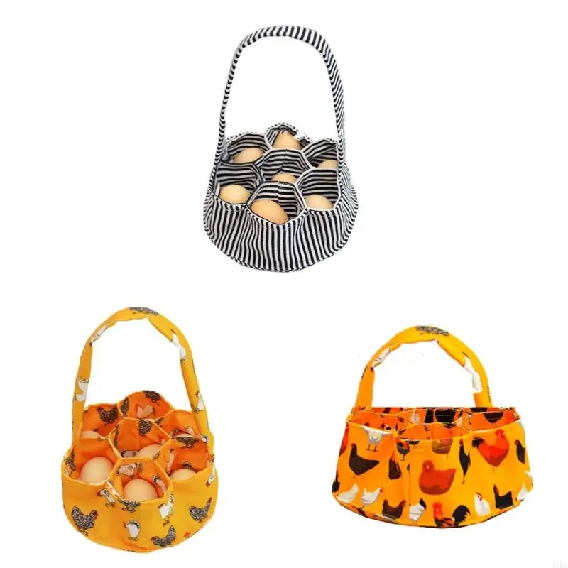 

31KA Portable Eggs Basket Canvas Material Suitable for Family Farms and Garden Farms