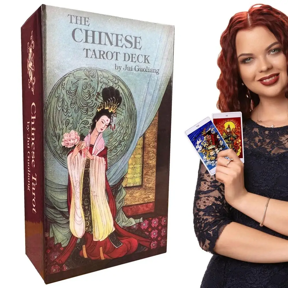 Chinese Tarot Cards Game Tarot Card Deck Oracle Card Game for Adult Fun Adults Games Party Supplies for Fate Divination Birthday