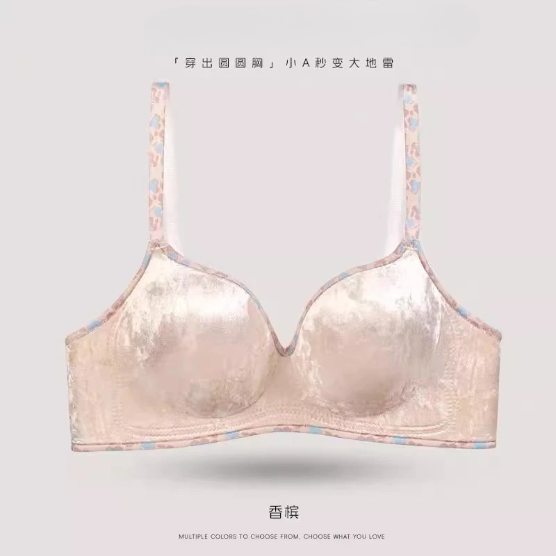 Damen-Dessous-Set aus Samt im französischen Stil für den Winter, verdickter Thermo-Push-Up-BH und Höschen, Lift-Formung, sexy Rücken, elegant, MOYISU AB