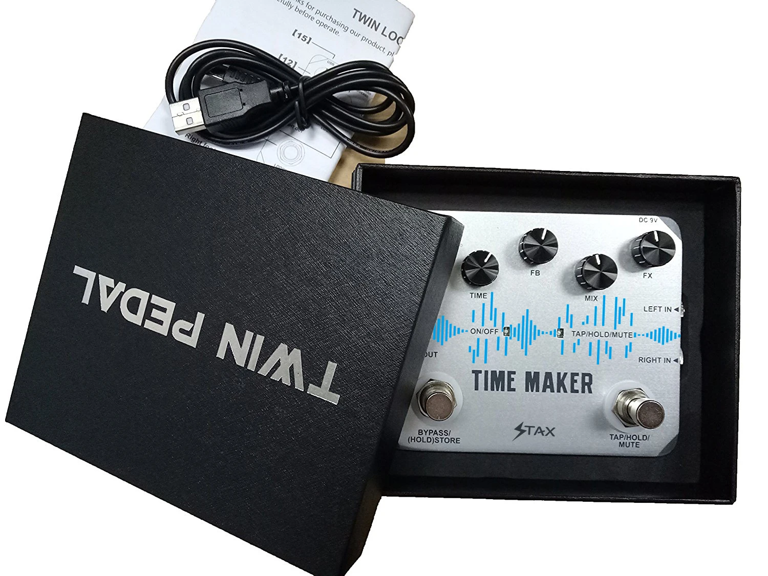 Stax Guitar Delay Pedal Time Maker 11 Types of Ultimate Delay Pedals Bass Guitar Effect Pedal with Tap Tempo True Bypass