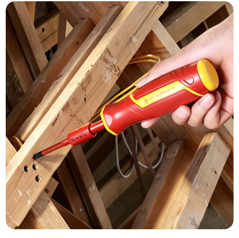 Isolierter Schraubendreher-Satz für Elektriker, magnetische Kreuzschlitz- und Schlitzbits, austauschbare Mehrzweck-Reparaturwerkzeuge – Detail 12