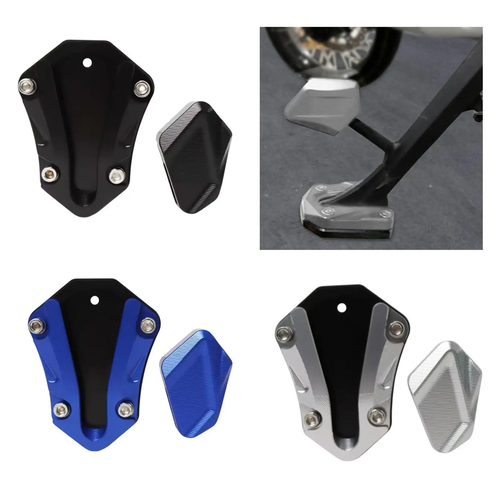 

Support Mat Bike Adjustable Plate Extension for Outdoor Parking 368-g