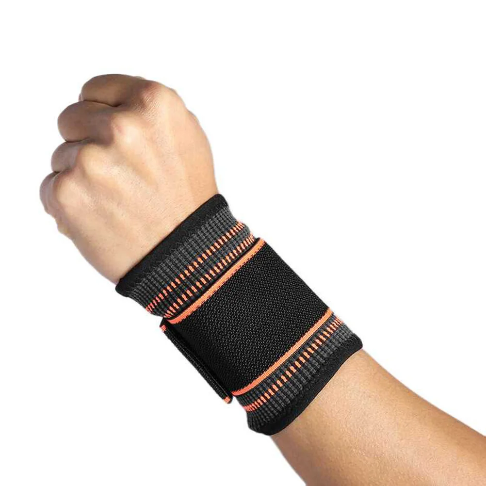 

1Pcs Orange Wrist Support Band Flexible Compression Brace for Athletes Wristguard for Basketball Tennis Workout Wrist Protector