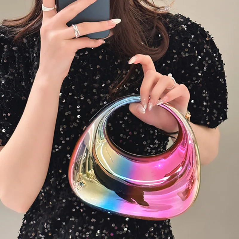 High Quality New Fashion Personality Handbag Acrylic Women Bags Dresses Suitcase Clear Beach Bag Bucket Luxury Handbags