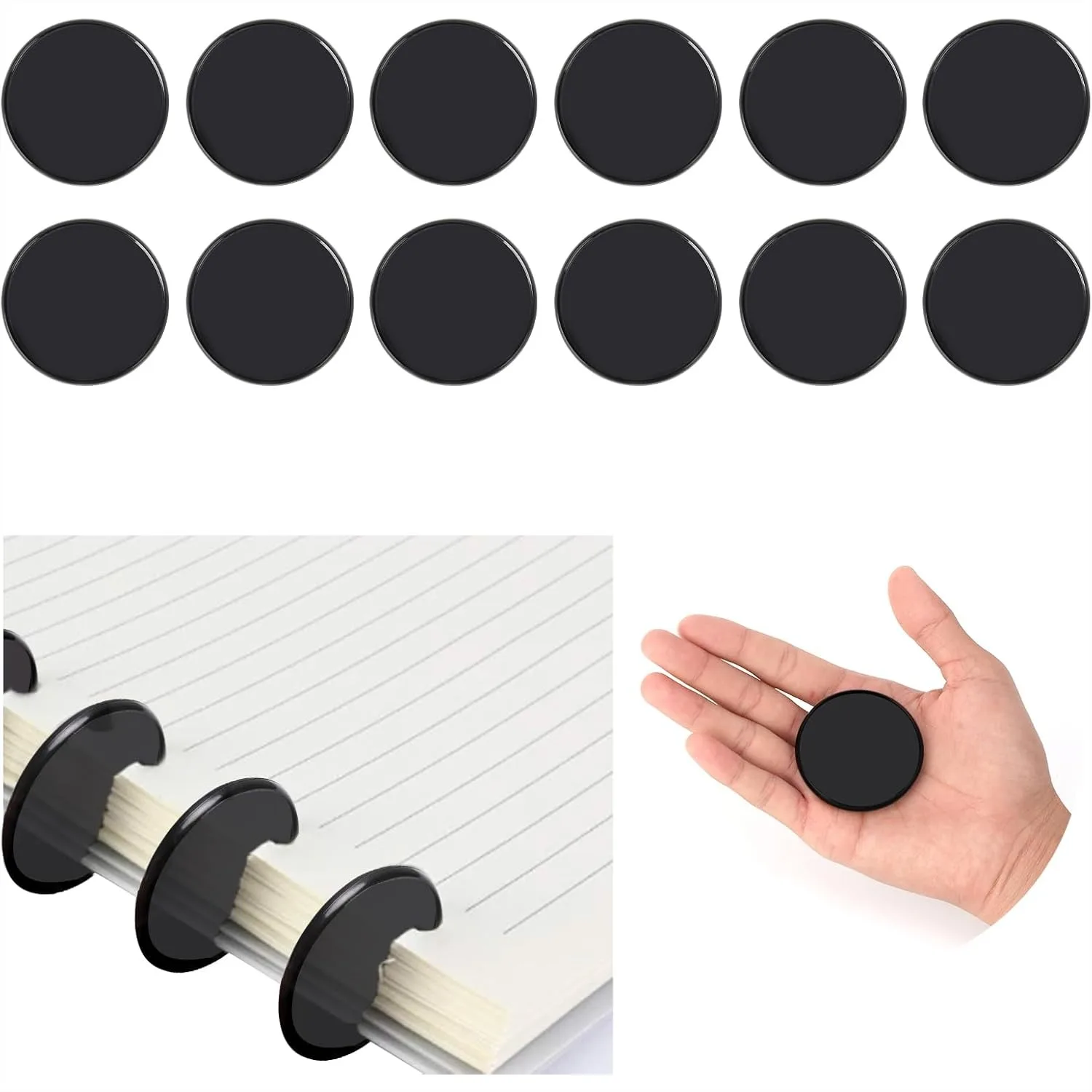 

12-Piece 2-Inch Discbound Expansion Discs for DIY Notebooks and Scrapbooking