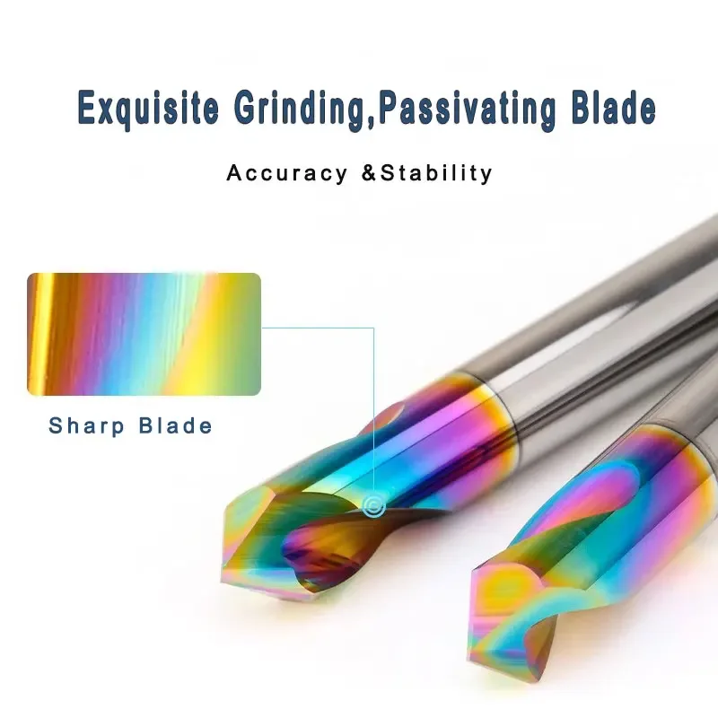 5PCS Spot Drill Bit Point Angle 60 90 120 Degree for Machining Hole Drill Chamfering Tools Tungsten Carbide End Mill Steel AL