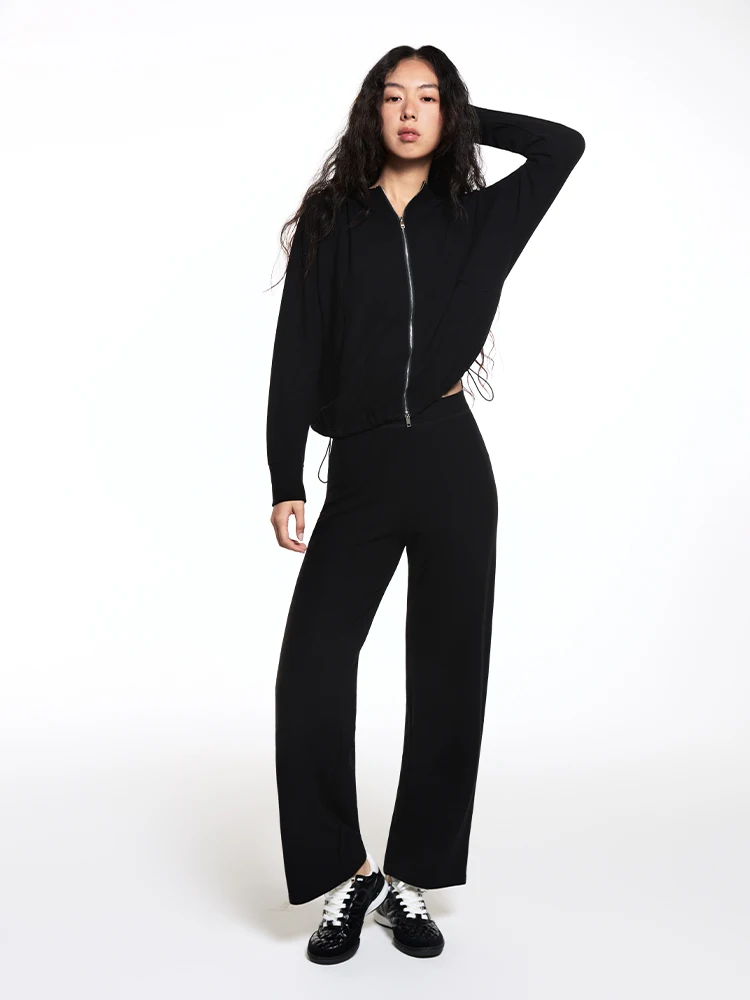 

Легкий теплый кардиган-худи EAI с открытым воротником, термокомплект с подкладкой, спортивный комплект с длинными рукавами и молнией для женщин