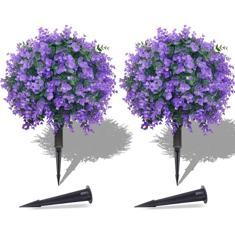 

Пара из 22 реалистичных искусственных шаровидных деревьев из самшита с лавандой для декора на улице или в помещении